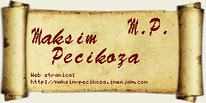 Maksim Pecikoza vizit kartica